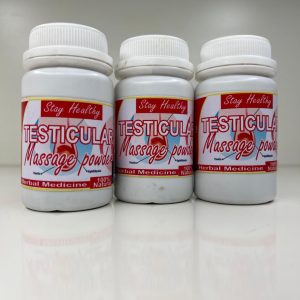Testicular massage powder
